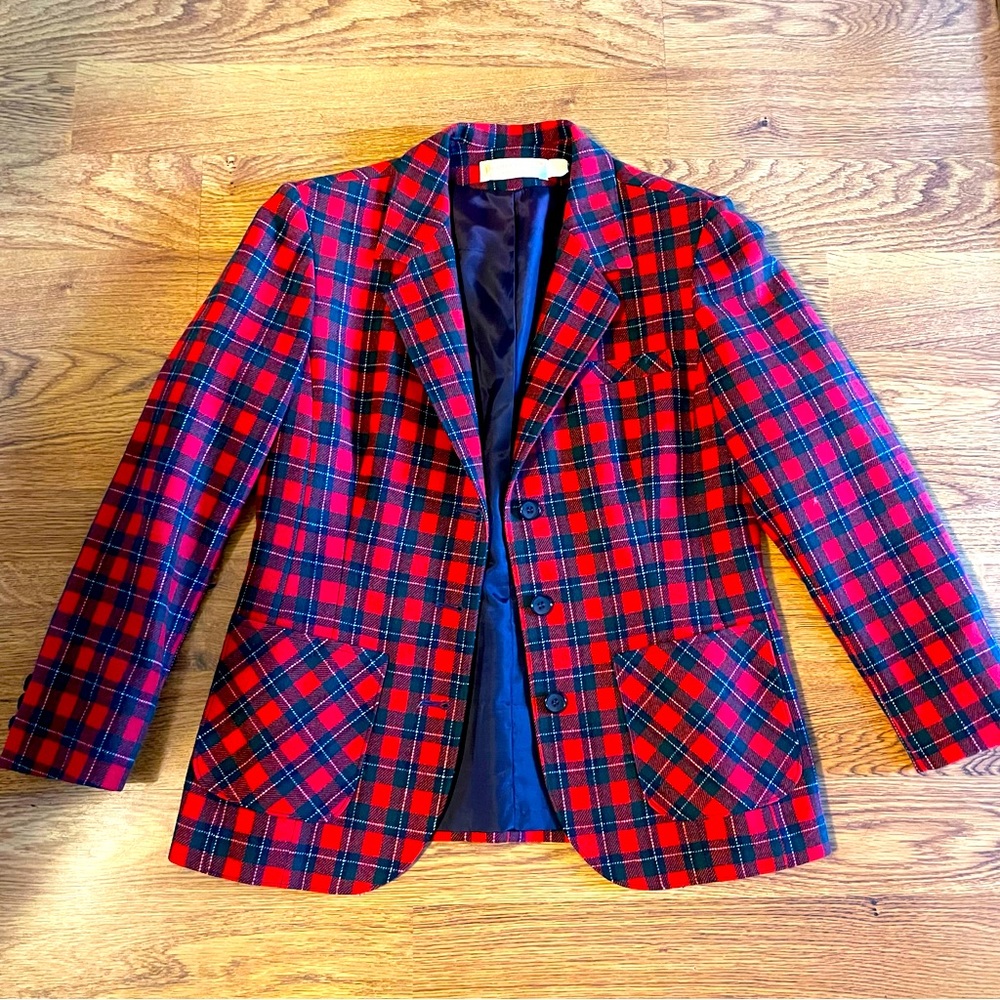 Pendleton Vintage Plaid Blazer - size 14